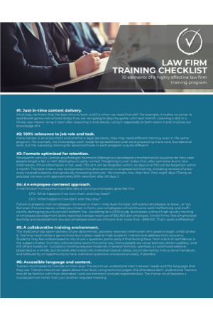 Law Firm Training Checklist